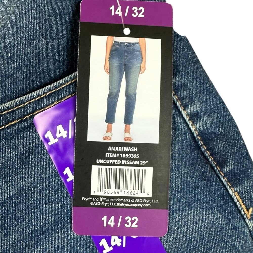 Frye High Rise Amari Blue Women's Jeans Size 14 /32 NWT - Picture 2 of 8
